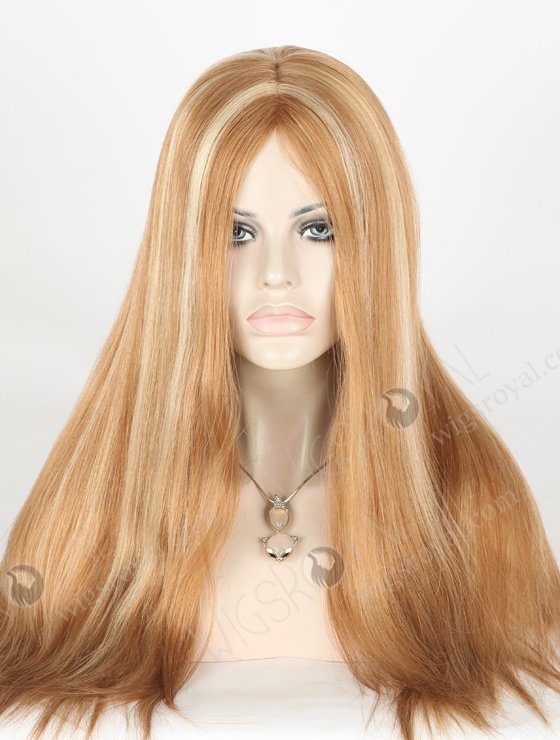Highlight Color Double Draw 20'' European Virgin Hair Mono Lace Wigs WR-MOW-001-18163