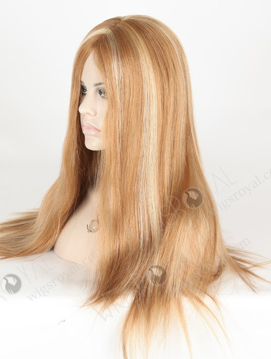 Highlight Color Double Draw 20'' European Virgin Hair Mono Lace Wigs WR-MOW-001-18162