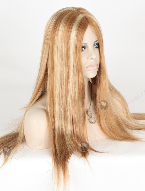 Highlight Color Double Draw 20'' European Virgin Hair Mono Lace Wigs WR-MOW-001-18166