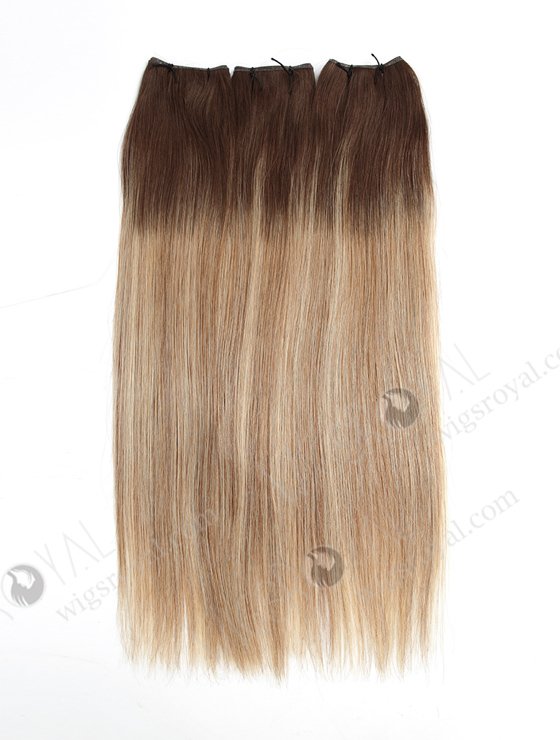 Premium cuticle aligned virgin european hair ombre color free cut genius weft hair extensions WR-GW-004-18316