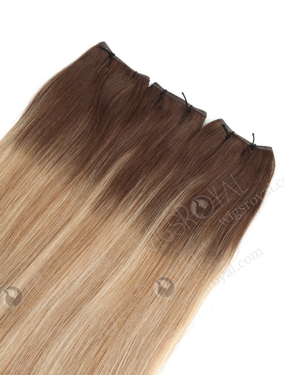Premium cuticle aligned virgin european hair ombre color free cut genius weft hair extensions WR-GW-004-18315