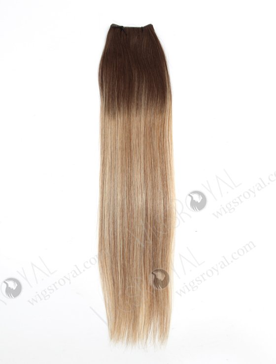 Premium cuticle aligned virgin european hair ombre color free cut genius weft hair extensions WR-GW-004-18317