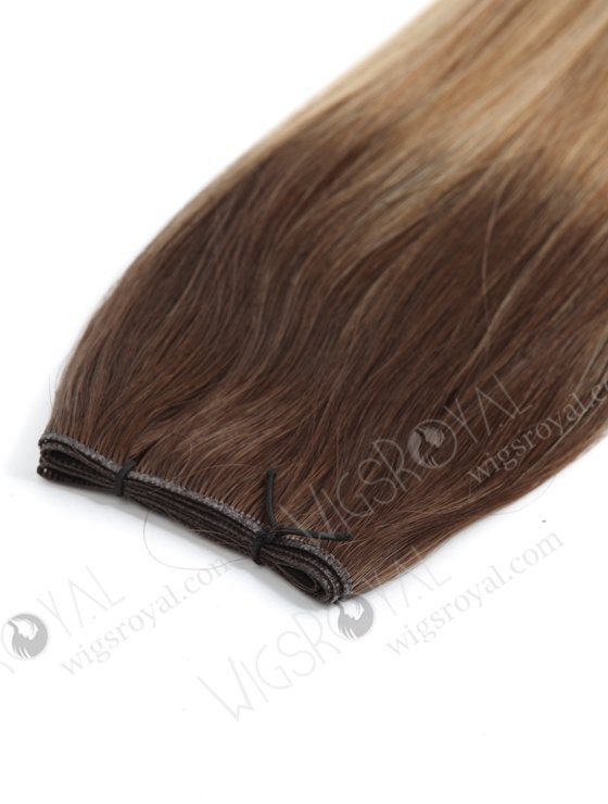 Premium cuticle aligned virgin european hair ombre color free cut genius weft hair extensions WR-GW-004-18318