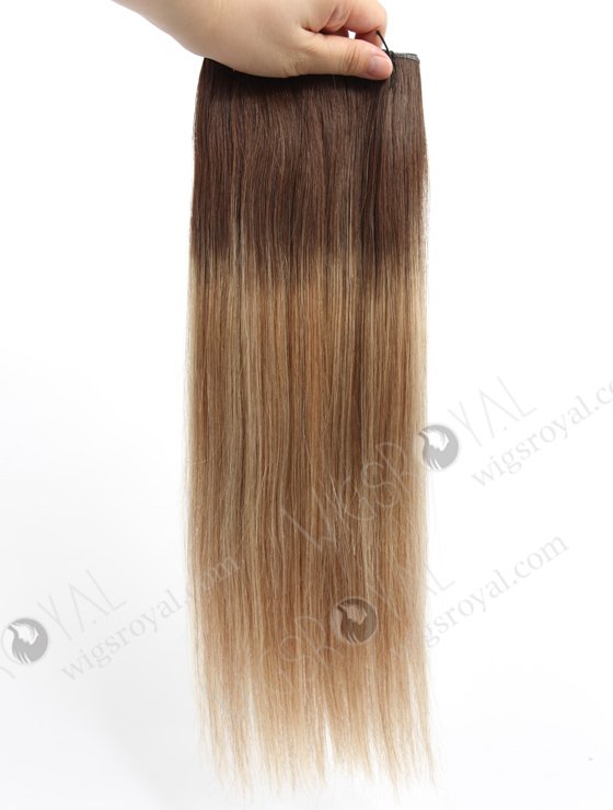 Premium cuticle aligned virgin european hair ombre color free cut genius weft hair extensions WR-GW-004-18319