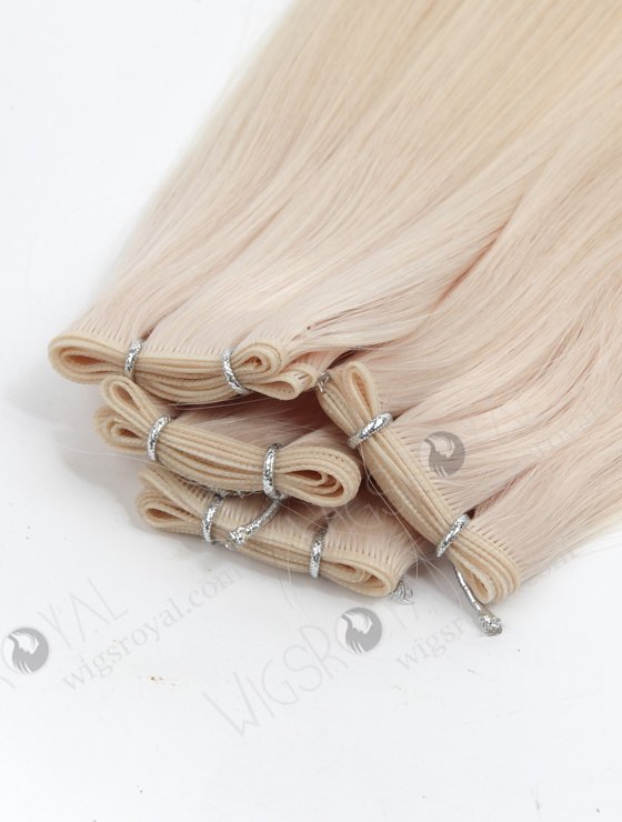 Amazing platinum blonde european hair incredibly thin flat light cuttable no return hair genius weft WR-GW-003-18314