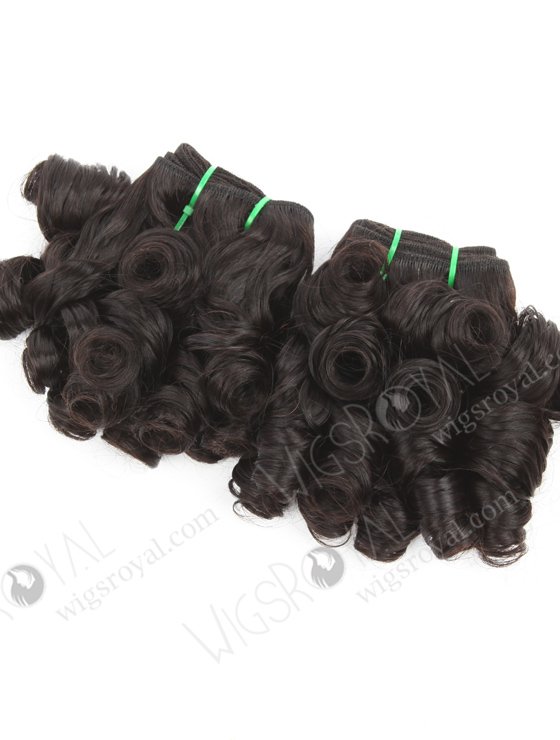 5A Grade Double Draw Peruvian Hair Weave 12" Curl as picture  WR-MW-191-18476