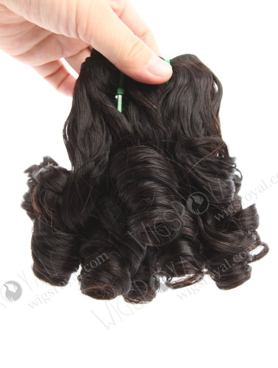 5A Grade Double Draw Peruvian Hair Weave 12" Curl as picture  WR-MW-191-18480
