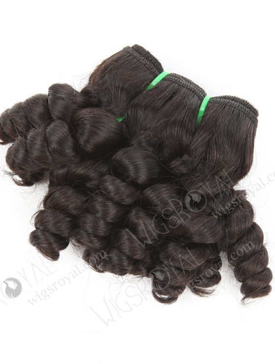 10 Inch Short Black Curly Hair Extension Double Draw Peruvian Hair WR-MW-192-18485