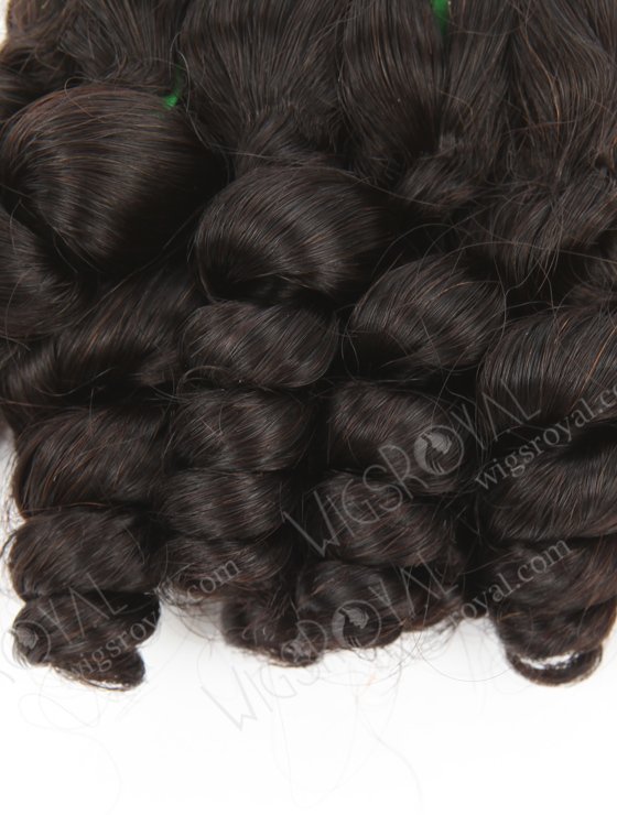 10 Inch Short Black Curly Hair Extension Double Draw Peruvian Hair WR-MW-192-18486