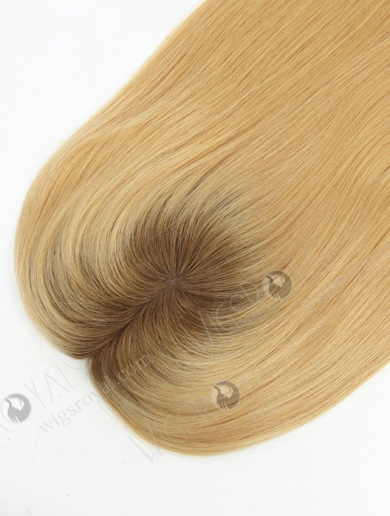 In Stock European Virgin Hair 16" One Length Straight T9/24# Color 5.5"×5.5" Silk Top Wefted Kosher Topper-075-18462