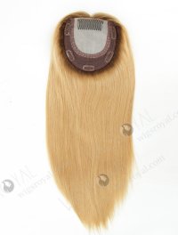 In Stock European Virgin Hair 16" One Length Straight T9/24# Color 5.5"×5.5" Silk Top Wefted Kosher Topper-075