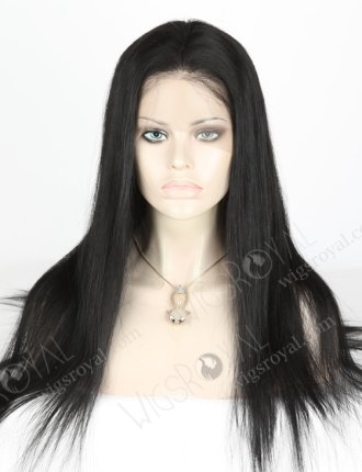 In Stock Indian Remy Hair 20" Straight 1# Color Full Lace Wig FLW-01564