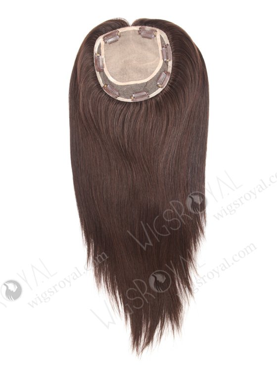 6''*5.5'' European Virgin Hair Double Draw 17" 2# Color Straight Silk Top Hair WR-TC-063-18524