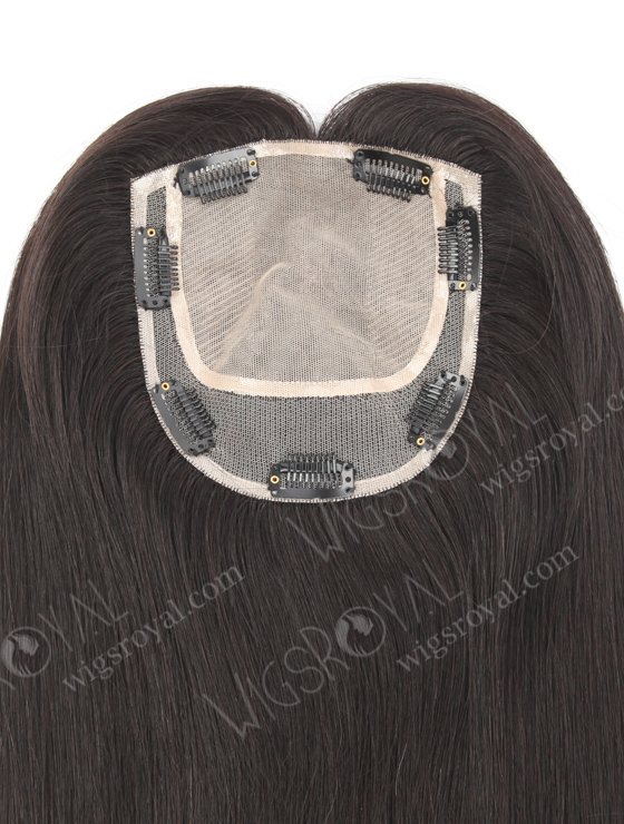 6''*5.5'' European Virgin Hair 18" 1B# Color Straight Silk Top Hair WR-TC-061-18492