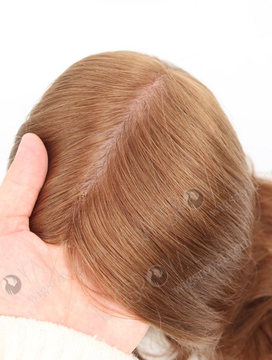 Custom Size European Virgin Hair 16" 9# Color Natural Straight Full Silk Top Hair WR-TC-064-18534