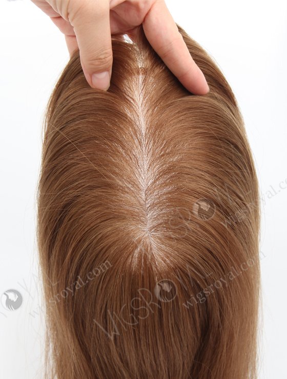 Custom Size European Virgin Hair 16" 9# Color Natural Straight Full Silk Top Hair WR-TC-064-18535