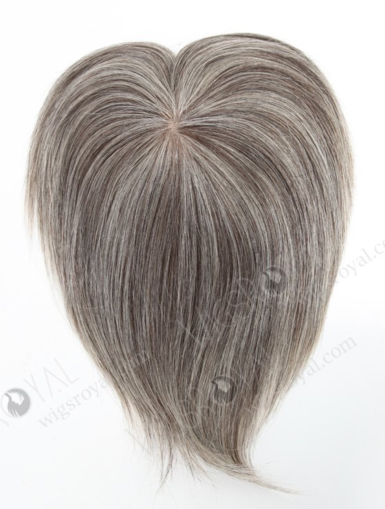 6.5''*5'' Mongolian Virgin Hair 5" Grey Color Straight Silk Top Hair WR-TC-065-18567