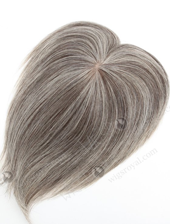 6.5''*5'' Mongolian Virgin Hair 5" Grey Color Straight Silk Top Hair WR-TC-065-18566
