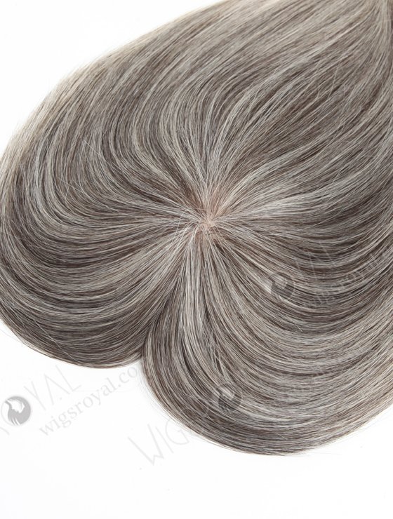 6.5''*5'' Mongolian Virgin Hair 5" Grey Color Straight Silk Top Hair WR-TC-065-18568