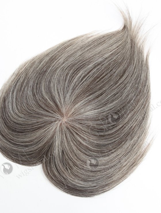 6.5''*5'' Mongolian Virgin Hair 5" Grey Color Straight Silk Top Hair WR-TC-065-18569