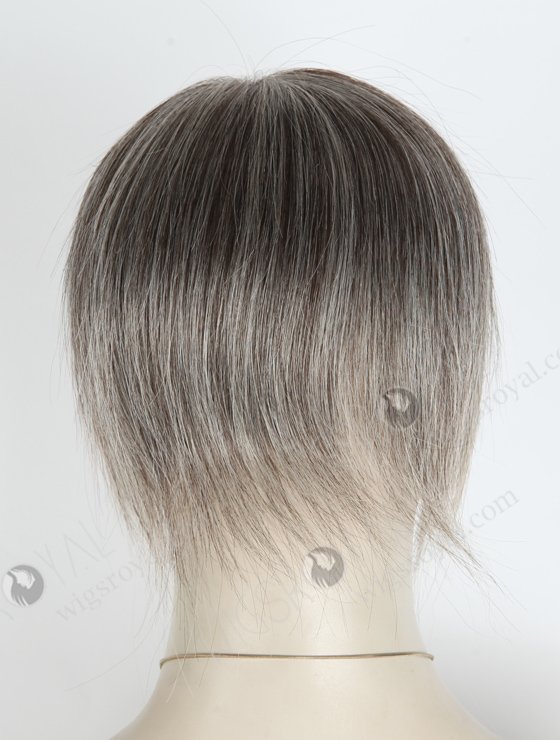 6.5''*5'' Mongolian Virgin Hair 5" Grey Color Straight Silk Top Hair WR-TC-065-18574