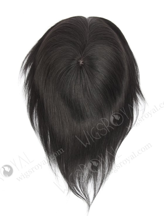 Custom Size Chinese Virgin Hair 5" 1# Color Natural Straight Full Silk Top Hair WR-TC-066-18578