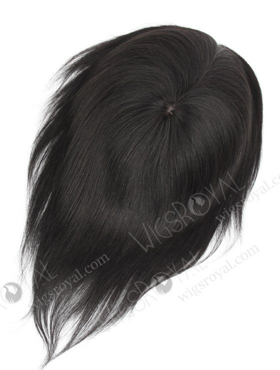Custom Size Chinese Virgin Hair 5" 1# Color Natural Straight Full Silk Top Hair WR-TC-066-18579