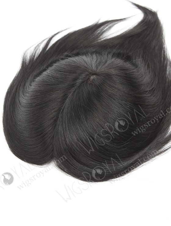 Custom Size Chinese Virgin Hair 5" 1# Color Natural Straight Full Silk Top Hair WR-TC-066-18584