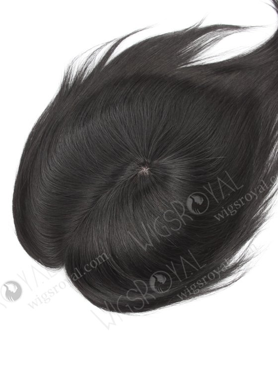 Custom Size Chinese Virgin Hair 5" 1# Color Natural Straight Full Silk Top Hair WR-TC-066-18582