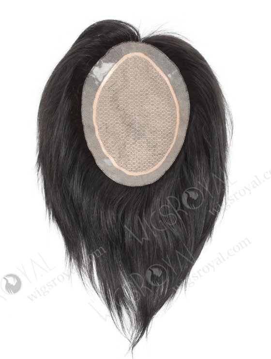Custom Size Chinese Virgin Hair 5" 1# Color Natural Straight Full Silk Top Hair WR-TC-066-18580