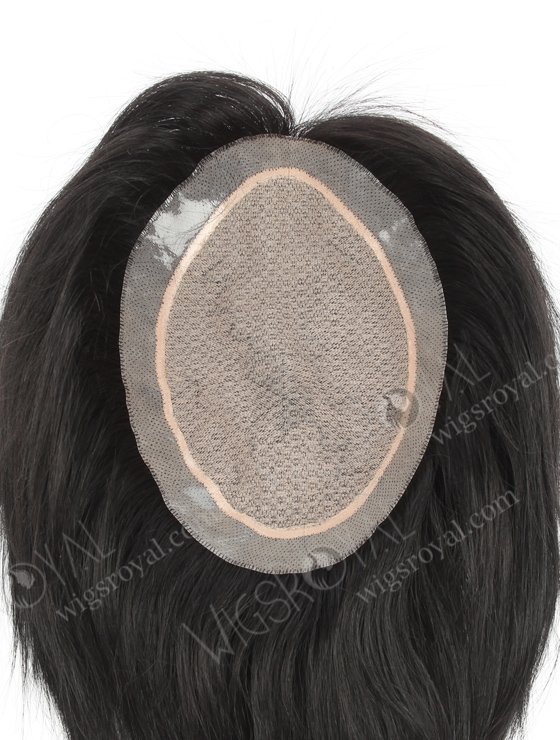 Custom Size Chinese Virgin Hair 5" 1# Color Natural Straight Full Silk Top Hair WR-TC-066-18581