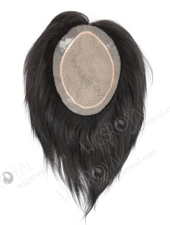 Custom Size Chinese Virgin Hair 5" 1# Color Natural Straight Full Silk Top Hair WR-TC-066-18583