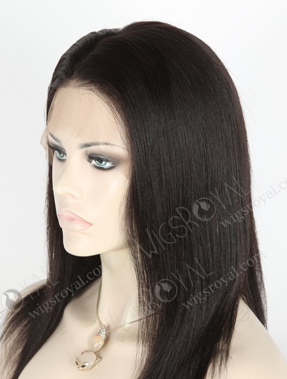 Best Quality 1B# Color 12'' Brazilian Virgin Hair Yaki Full Lace Wigs WR-LW-123-18654