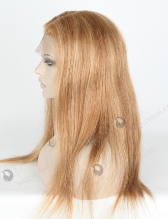 Best Quality Highlight Color 18'' Peruvian Virgin Hair Straight Full Lace Wigs WR-LW-122