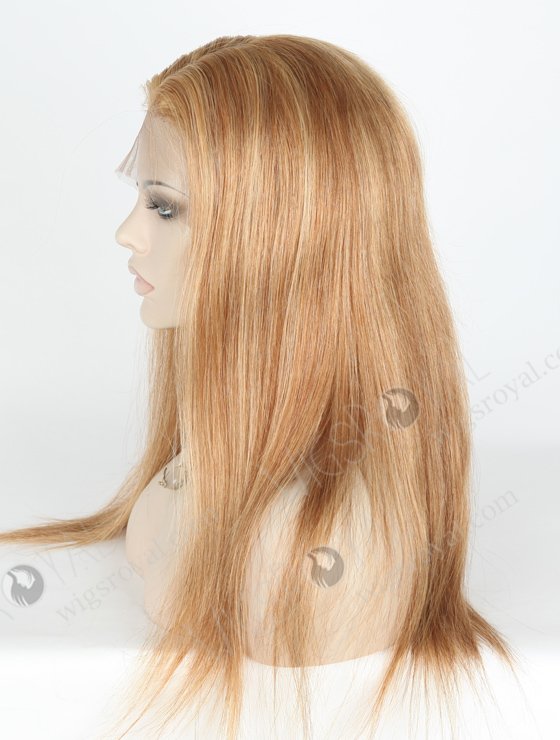 Best Quality Highlight Color 18'' Peruvian Virgin Hair Straight Full Lace Wigs WR-LW-122-18644