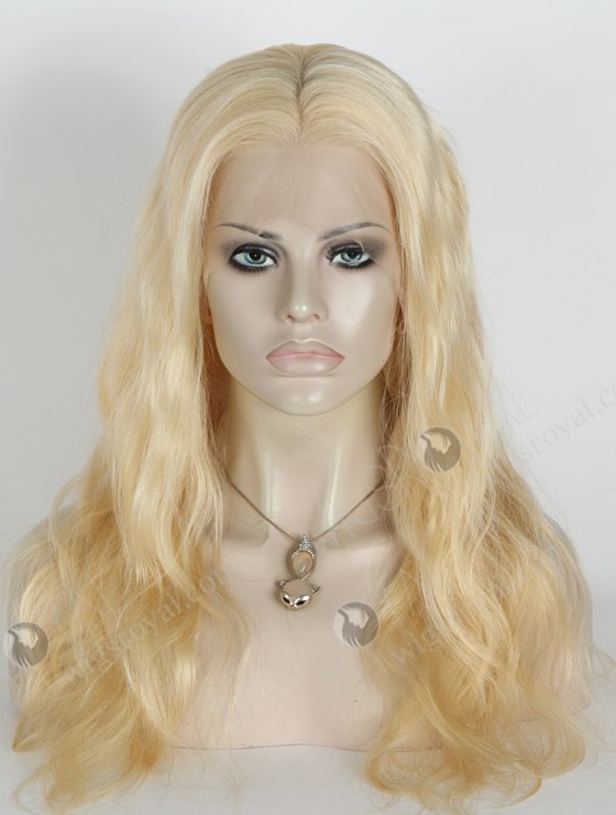 Blonde 613# Color 18'' Peruvian Virgin Hair Body Wave Full Lace Wigs WR-LW-119-18599