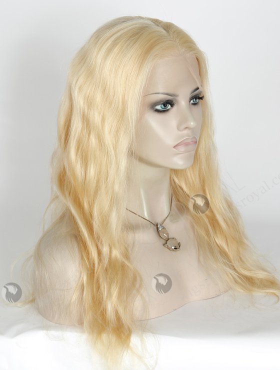 Blonde 613# Color 18'' Peruvian Virgin Hair Body Wave Full Lace Wigs WR-LW-119-18603
