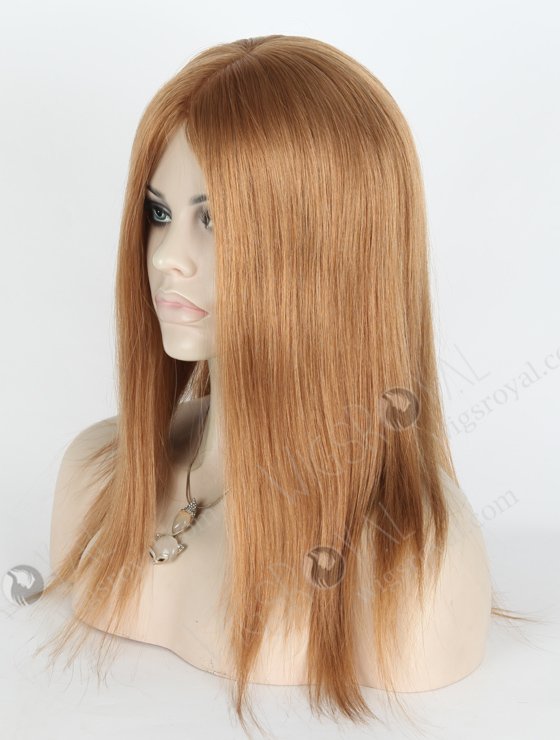 8# Color 14'' European Virgin Straight Silk Top Glueless Wigs WR-GL-064-18738