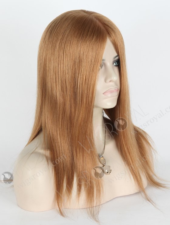 8# Color 14'' European Virgin Straight Silk Top Glueless Wigs WR-GL-064-18742