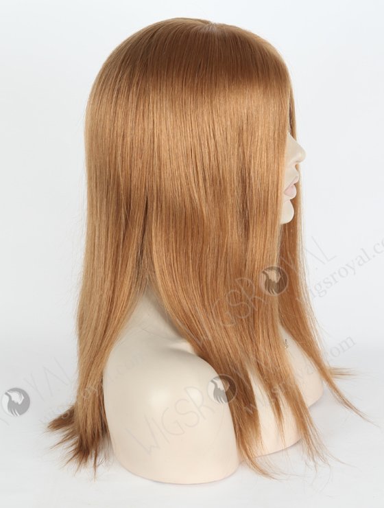 8# Color 14'' European Virgin Straight Silk Top Glueless Wigs WR-GL-064-18741