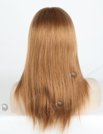 8# Color 14'' European Virgin Straight Silk Top Glueless Wigs WR-GL-064