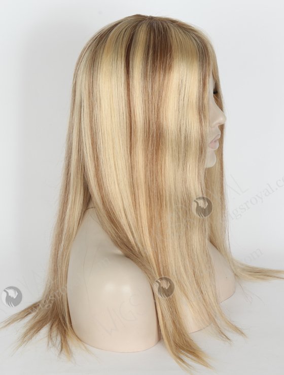 Highlight Color 16'' European Virgin Straight Silk Top Glueless Wigs WR-GL-061-18713