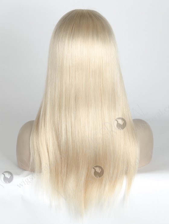 White Color 16'' Mongolian Virgin Straight Silk Top Glueless Wigs WR-GL-062-18723