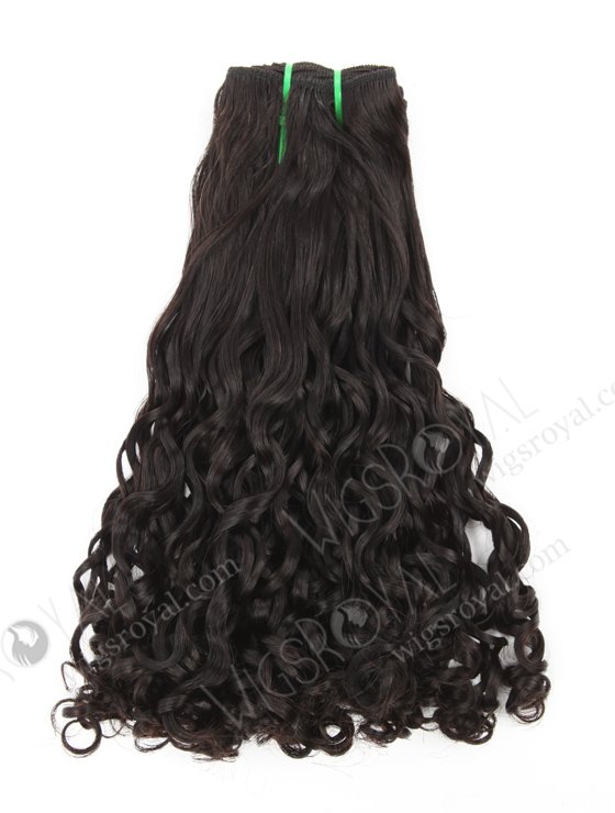 14 Inch Short Black Curly Hair Extension 5a Double Draw Peruvian Hair WR-MW-193-18777