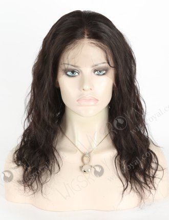 In Stock Indian Remy Hair 14" Natural Wave Natural Color Full Lace Wig FLW-01063