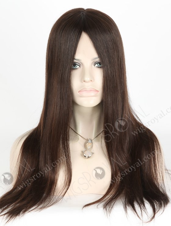 Best Natural Hair Wigs Online 18 Inch Straight | In Stock European Virgin Hair 18" Natural Straight Natural Color Lace Front Silk Top Glueless Wig GLL-08030