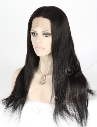 In Stock Indian Remy Hair 18" Straight Color #1b Silk Top Full Lace Wig STW-069