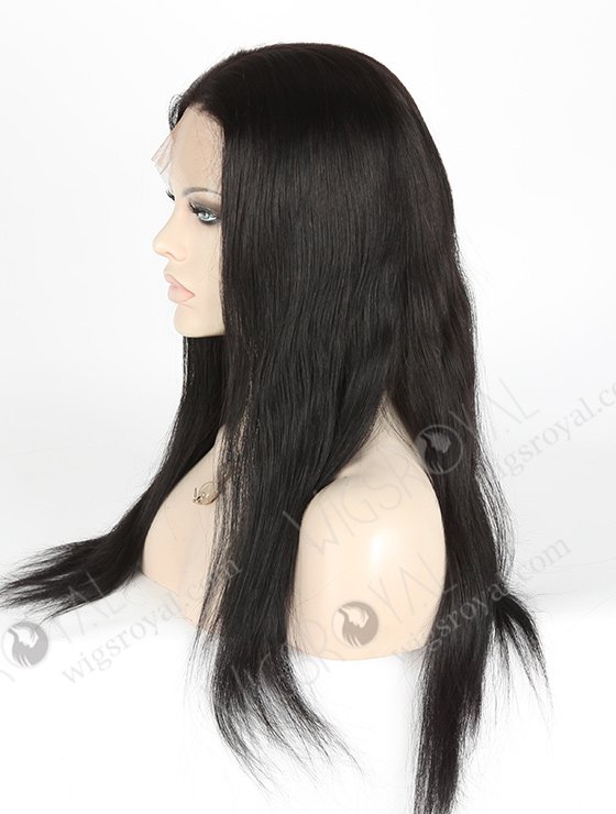 In Stock Indian Remy Hair 18" Straight Color #1b Silk Top Full Lace Wig STW-069-18879