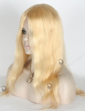 Good Quality Blonde Human Hair Wigs Best Wig Sites | In Stock European Virgin Hair 16" Straight 24# Color Lace Front Silk Top Glueless Wig GLL-08032