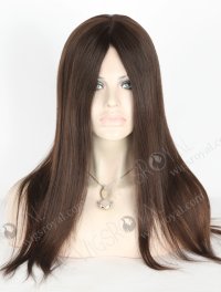 In Stock European Virgin Hair 18" Natural Straight Natural Color Lace Front Silk Top Glueless Wig GLL-08033